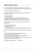 ABO practice exams Questions and Answers 
