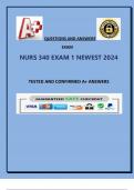 NURS 340 EXAM 1 NEWEST 2024