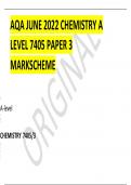 AQA JUNE 2022 CHEMISTRY A  LEVEL 7405 PAPER 3  MARKSCHEME