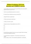 Wildland Firefighting TOP Exam  Questions and CORRECT Answers