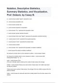 Notation, Descriptive Statistics, Summary Statistics, and Visualization, Prof. Dobeck, by Casey B