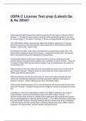USPA C License Test prep (Latest) Qs & As 2024!!
