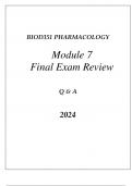 BIOD351 PHARMACOLOGY MODULE 7 GASTROENTEROLOGY FINAL EXAM REVIEW Q & A