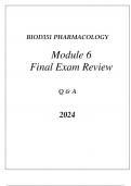 BIOD351 PHARMACOLOGY MODULE 6 INFECTIOUS DISEASE FINAL EXAM REVIEW Q & A 2024.p