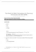 Test Bank for Math Calculations for Pharmacy Technicians 3rd TEST BANK