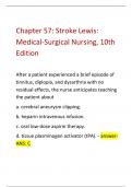 Chapter 57: Stroke Lewis: Medical-Surgical Nursing, 10th Edition