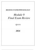 BIOD331 PATHOPHYSIOLOGY MODULE 9 ENDOCRINE DISORDERS FINAL EXAM