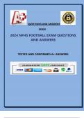 2024 NFHS FOOTBALL EXAM QUESTIONS  AND ANSWERS