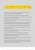 Navy corpsman test 8 Neuro & Endocrine Exam Questions And Answers 100% Verified