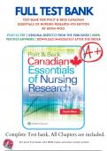 Polit & Beck Canadian Essentials of Nursing Research 4th Edition by Kevin Woo 9781496301468 -Test Bank