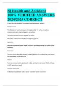 NJ Health and Accident 100% VERIFIED ANSWERS  2024/2025 CORRECT RATED A++ 