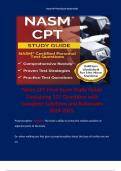 Nasm CPT Final Exam Study Guide Containing 137 Questions with Complete Solutions and Rationales 2024-2025.