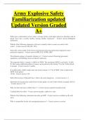 Army Explosive Safety  Familiarization updated  Updated Version Graded  A+