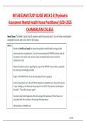 NR 548 EXAM STUDY GUIDE WEEK 1-8 (Psychiatric  Assessment Mental Health Nurse Practitioner) 2024-2025  CHAMBERLAIN COLLEGE