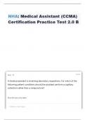 NHA: Medical Assistant (CCMA) Certification Practice Test 2.0 B