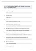 NFHS Basketball rules Study Guide Questions and Correct Answers