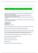 Idaho Property & Casualty Exam Prep 2024 Questions and Answers