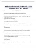 Intro To IMSA Signal Technician Exam  Question & Correct Answe