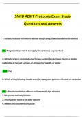 SNHD AEMT Protocols Exam Study Questions and Answers (2024 / 2025) (Verified Answers)