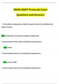 SNHD AEMT Protocols Exam  Questions and Answers (2024 / 2025) (Verified Answers)