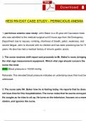 HESI RN EXIT CASE STUDY: PERNICIOUS ANEMIA COMPLETE WITH 2024 NGN QUESTIONS AND ANSWERS VERIFIED / A+ GRADE