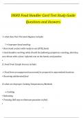 SNHD Food Handler Card Test Study Guide  Questions and Answers (2024 / 2025) (Verified Answers)