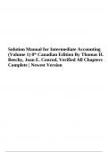 Solution Manual for Intermediate Accounting (Volume 1) 8th Canadian Edition By Thomas H. Beechy, Joan E. Conrod, Verified All Chapters Complete | Newest Version