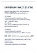 CMY3706 WITH COMPLETE SOLUTIONS  society and human beings' right to safety and protection". - ANSWER-May (2017:12) defines aggravated robbery as - car hijacking - robbery at residential premises or house robbery - robbery at non-residential premises