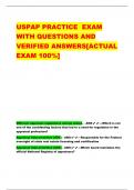 USPAP PRACTICE EXAM  WITH QUESTIONS AND  VERIFIED ANSWERS[ACTUAL  EXAM 100%]