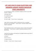 LIFE AND HEALTH EXAM QUESTIONS AND  ANSWERS ALREADY PASSED (MISSOURI STATE UNIVERSITY)