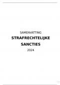 Samenvatting -  Strafrechtelijke Sancties