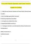 Civics EOC Practice Questions And Answers Graded A+ 2023