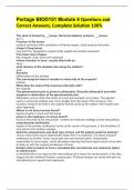 Portage BIOD151 Module 4 Questions and Correct Answers, Complete Solution 100%  The skull is formed by___bones; the facial skeleton contains ___bones. 22;14 Function of flat bones produce red blood cells; protection of internal organs. (skull protects the