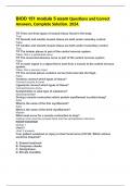 BIOD 151 module 5 exam Questions and Correct Answers, Complete Solution. 2024.