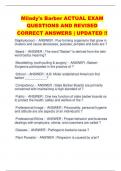 Milady's Barber ACTUAL EXAM  QUESTIONS AND REVISED  CORRECT ANSWERS | UPDATED !