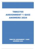 TMN3705 ASSIGNMENT 1 QUIZ  ANSWERS 2024