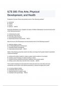 ILTS 305: Fine Arts, Physical Development, and Health Exam Questions with correct Answers Latest 2024( A+ GRADED 100% VERIFIED).