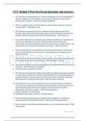 CCC Module 5 Post Test Exam Questions and Answers