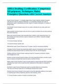 ADDA Drafting Certification: Competency 2(Equipment, Techniques, Rules, Principles) Questions with Correct Answers 