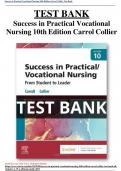 Success in Practical Vocational Nursing 10th Edition Carrol Collier Test Bank