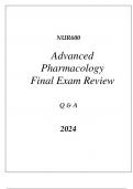 (SNHU online) NUR600 ADVANCED PHARMACOLOGY FINAL EXAM REVIEW Q & A 2024.pdf