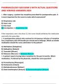 PHARMACOLOGY 620 EXAM 3 WITH ACTUAL QUESTIONS AND VERIFIED ANSWERS 2024