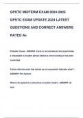 GPSTC MIDTERM EXAM 2024-2025  GPSTC EXAM UPDATE 2024 LATEST  QUESTIONS AND CORRECT ANSWERS  RATED A+