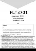  FLT3701 Assignment 2 (ANSWERS) 2024 - DISTINCTION GUARANTEED