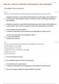 BIOS 251 ANATOMY & PHYSIOLOGY I EXAM 2 PRACTISE TEST WITH 100% CORRECT MARKING SCHEME /VERIFIED ANSWERS