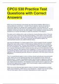 CPCU 530 Practice Test Questions with Correct Answers