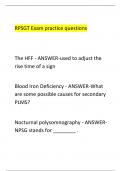 RPSGT Exam practice questions 