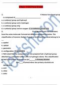 Chemistry 1152 Final Practice Questions and Answers Complete and Solved 100%