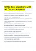 Bundle For  CPSS midterm Test Questions with Correct Answers