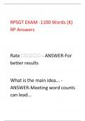 RPSGT EXAM -1100 Words (K)  RP Answers 